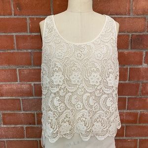 CLUB MONACO - M - NEVER WORN CUTE LACE TOP!